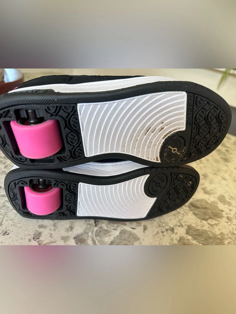Heelys Black and Hot Pink Kid’s Lace-Up Sneakers